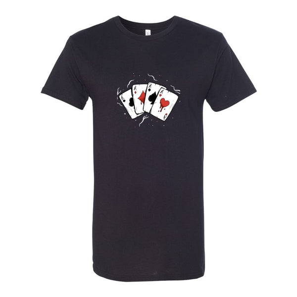 BELLA CANVAS MEN'S LONG BODY URBAN TEE 3006 Cartoon Playing Cards A Decal